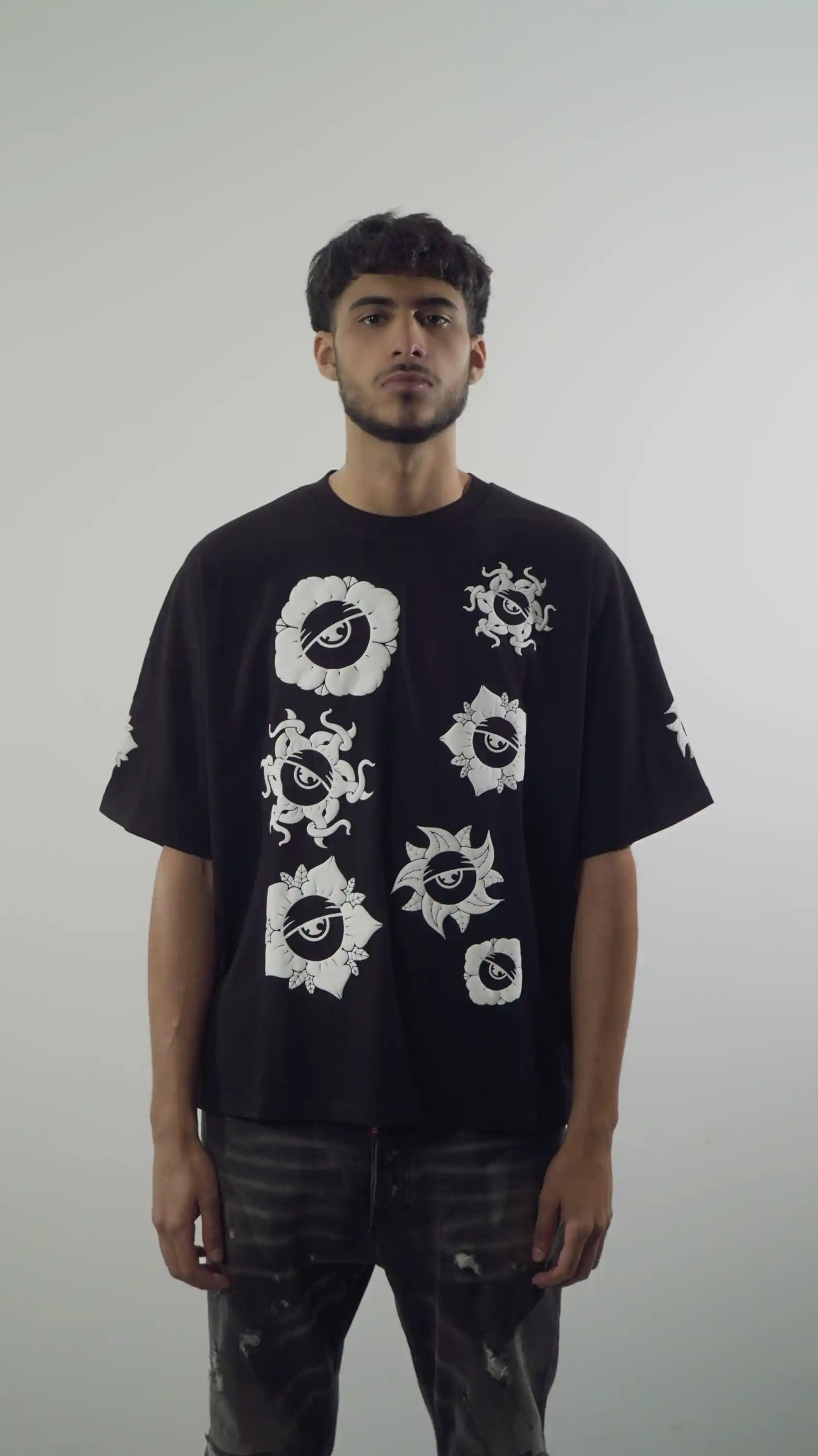 Maglietta Oversize Fiori - Thumbnail