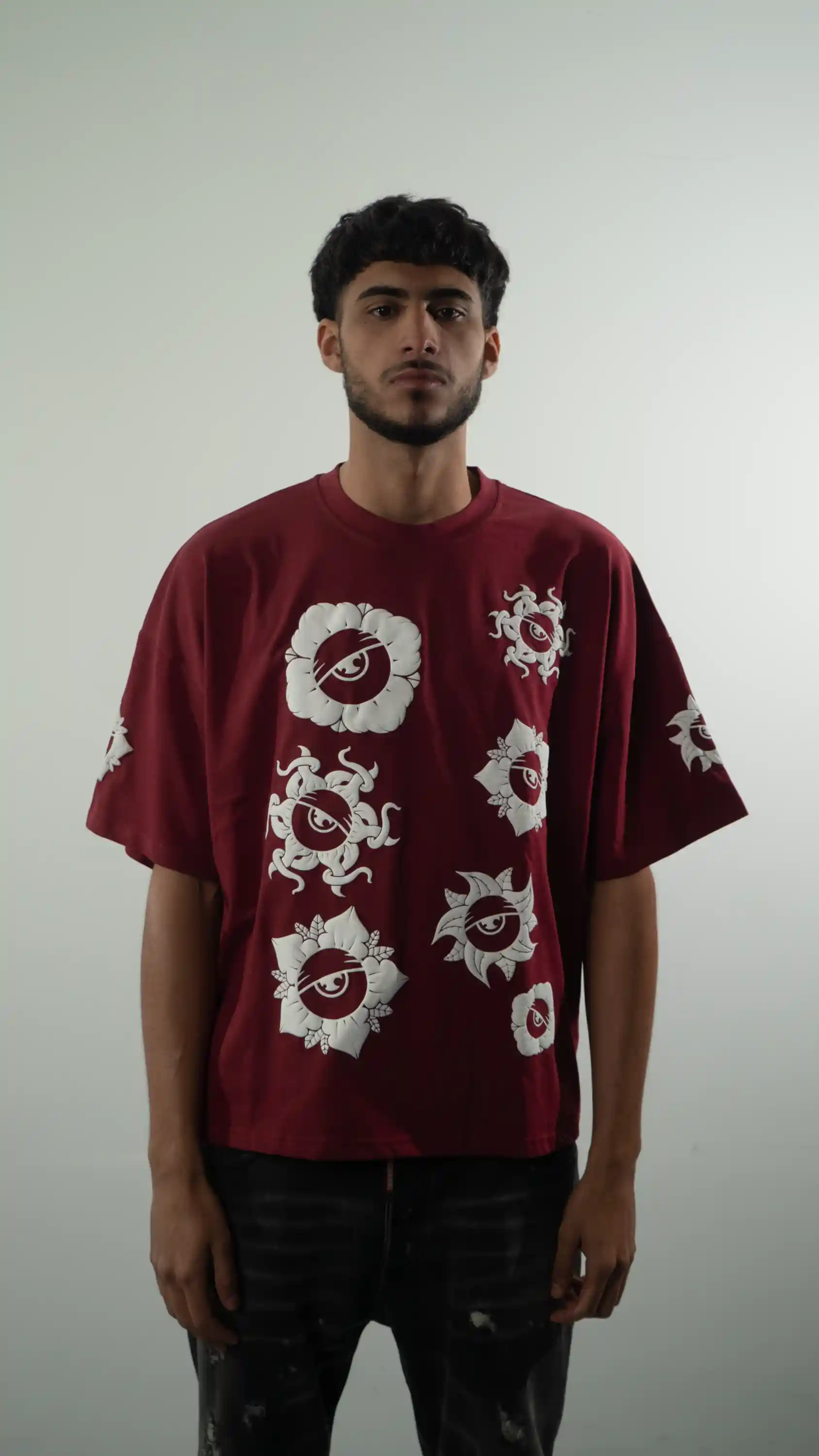 Maglietta Oversize Fiori - Thumbnail