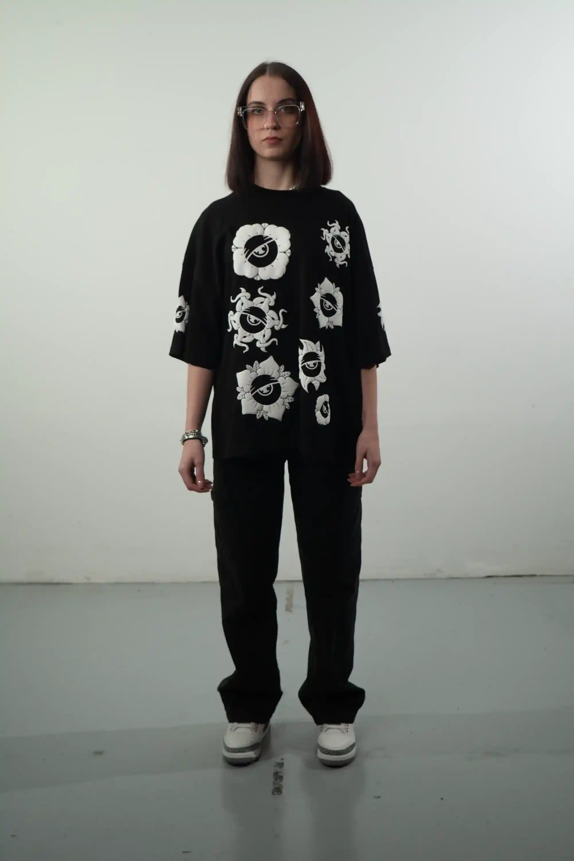 Maglietta Oversize Fiori - Thumbnail