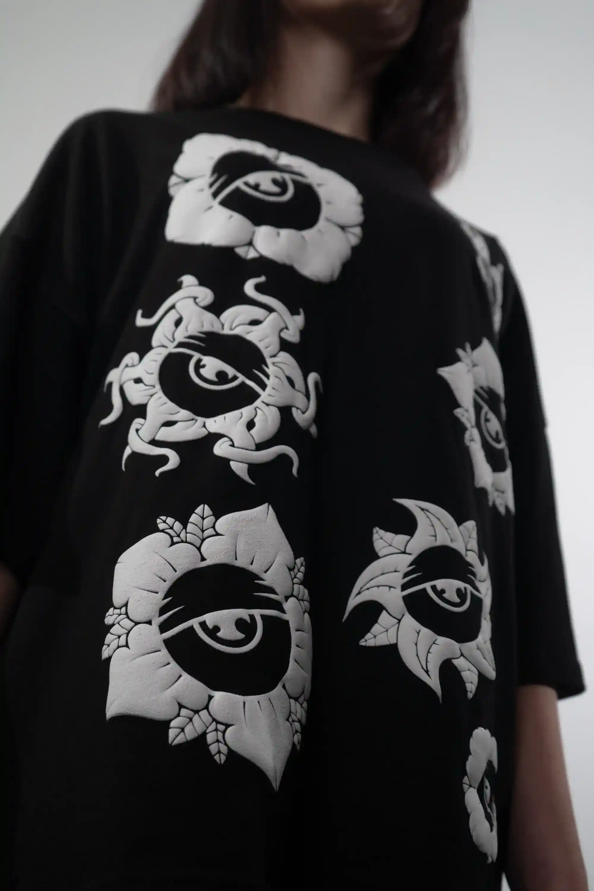 Maglietta Oversize Fiori - Thumbnail