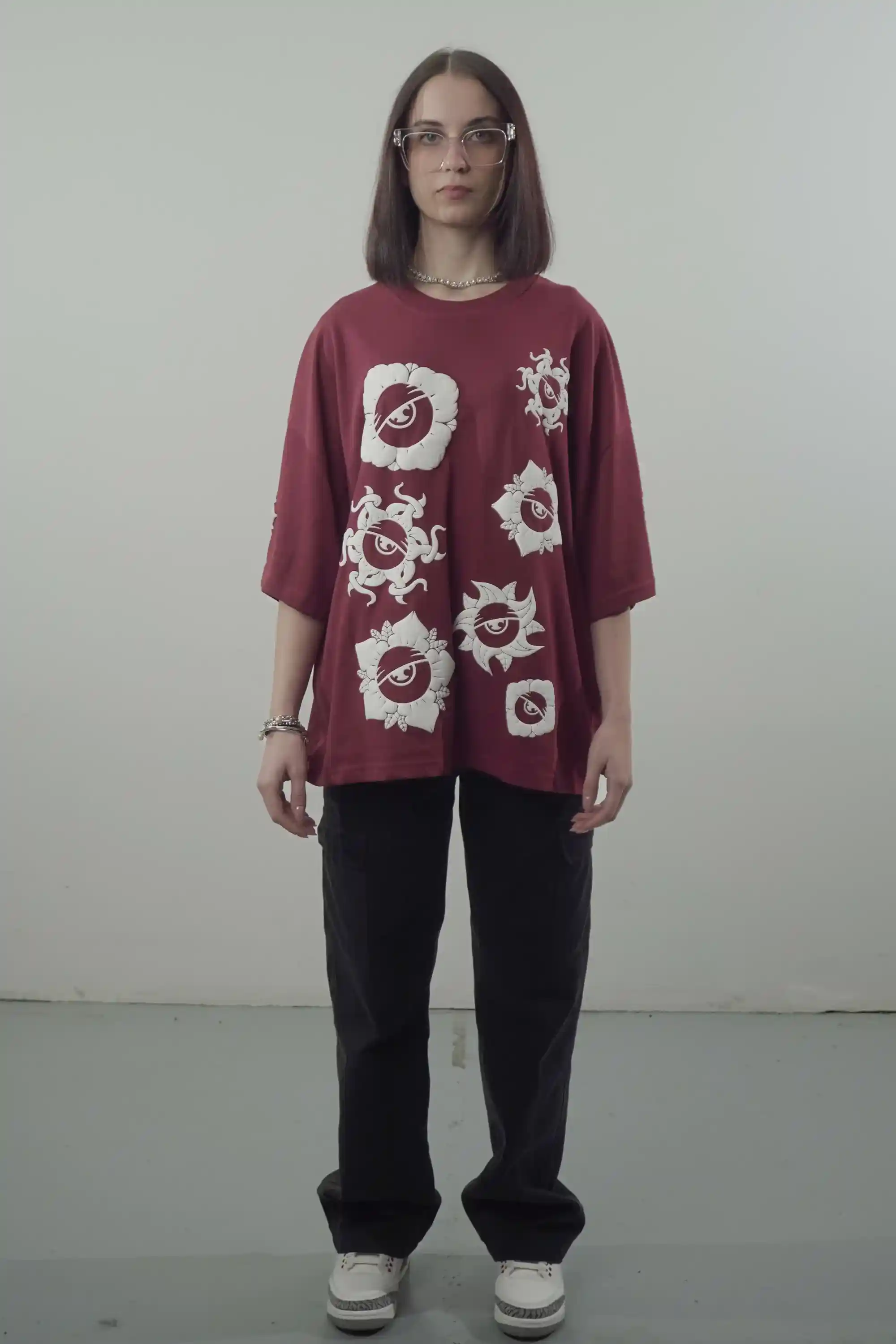 Maglietta Oversize Fiori - Thumbnail