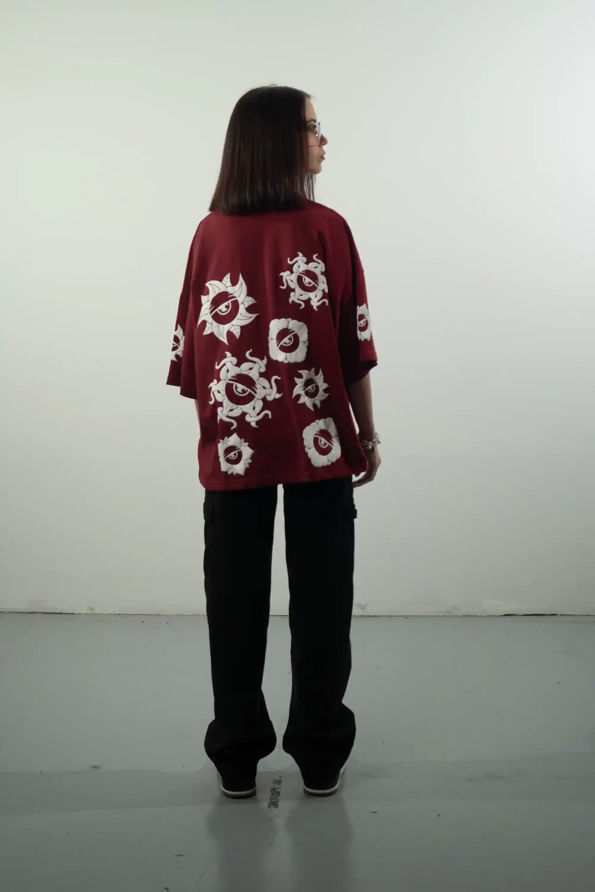 Maglietta Oversize Fiori - Thumbnail