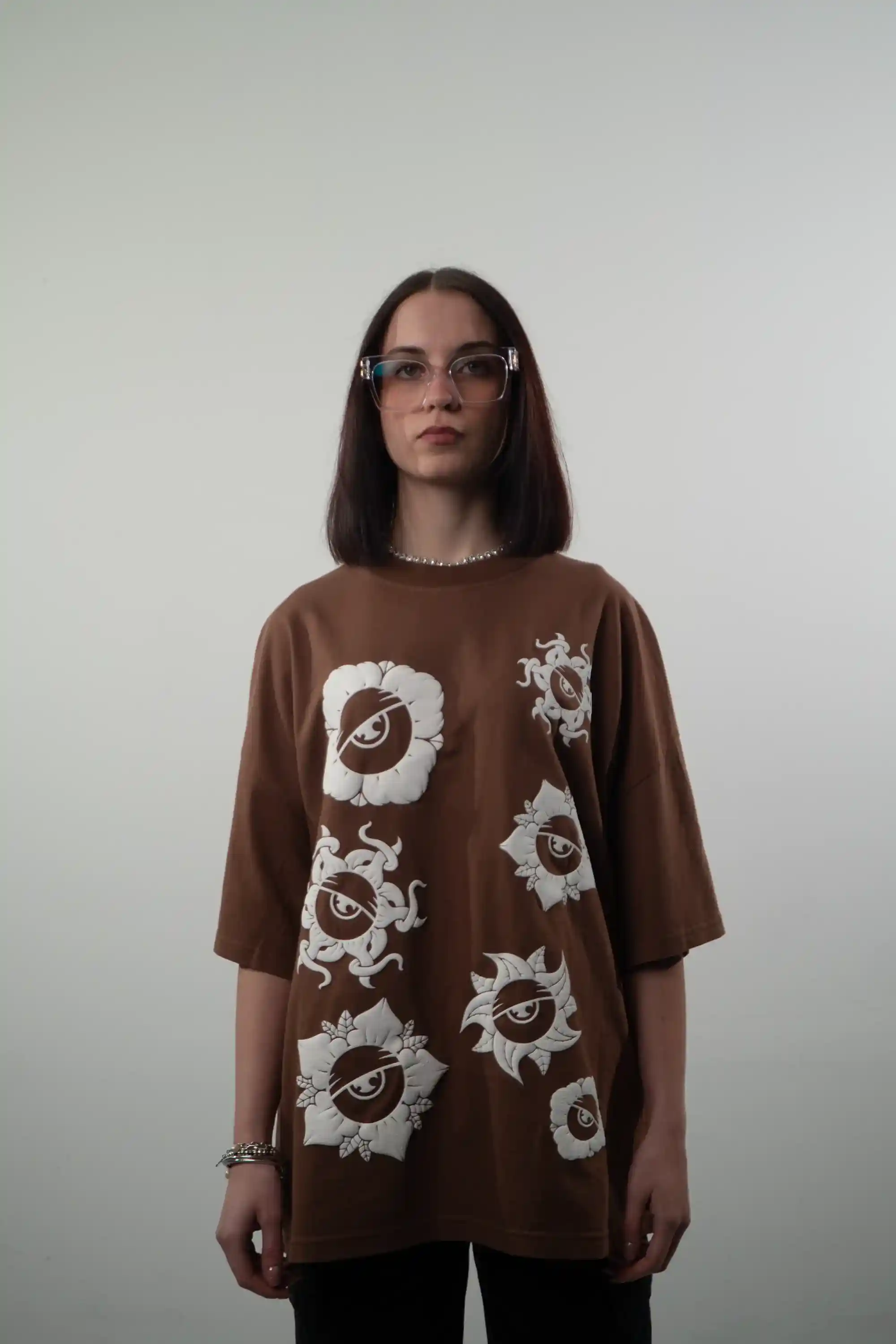 Maglietta Oversize Fiori - Thumbnail