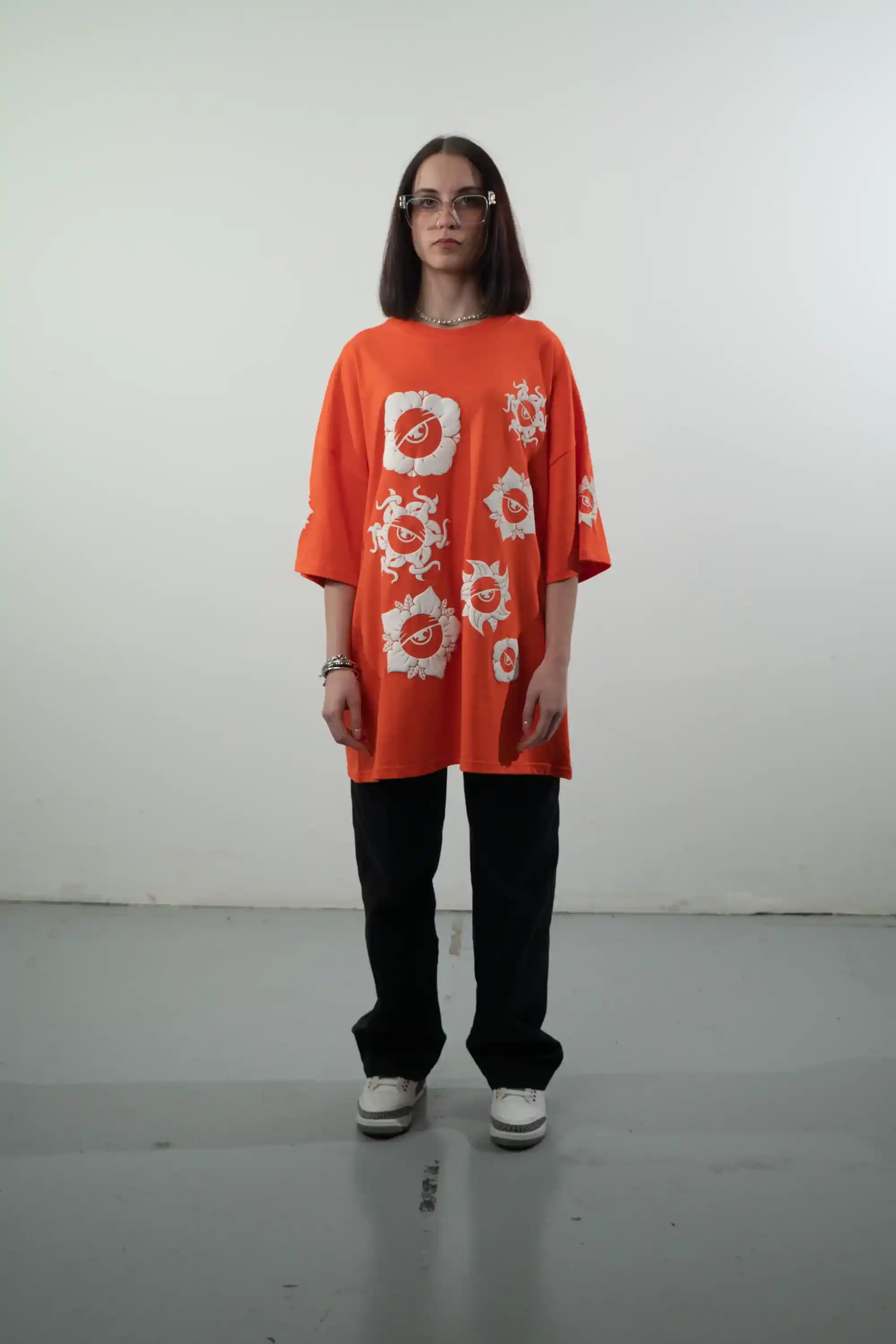 Maglietta Oversize Fiori - Thumbnail