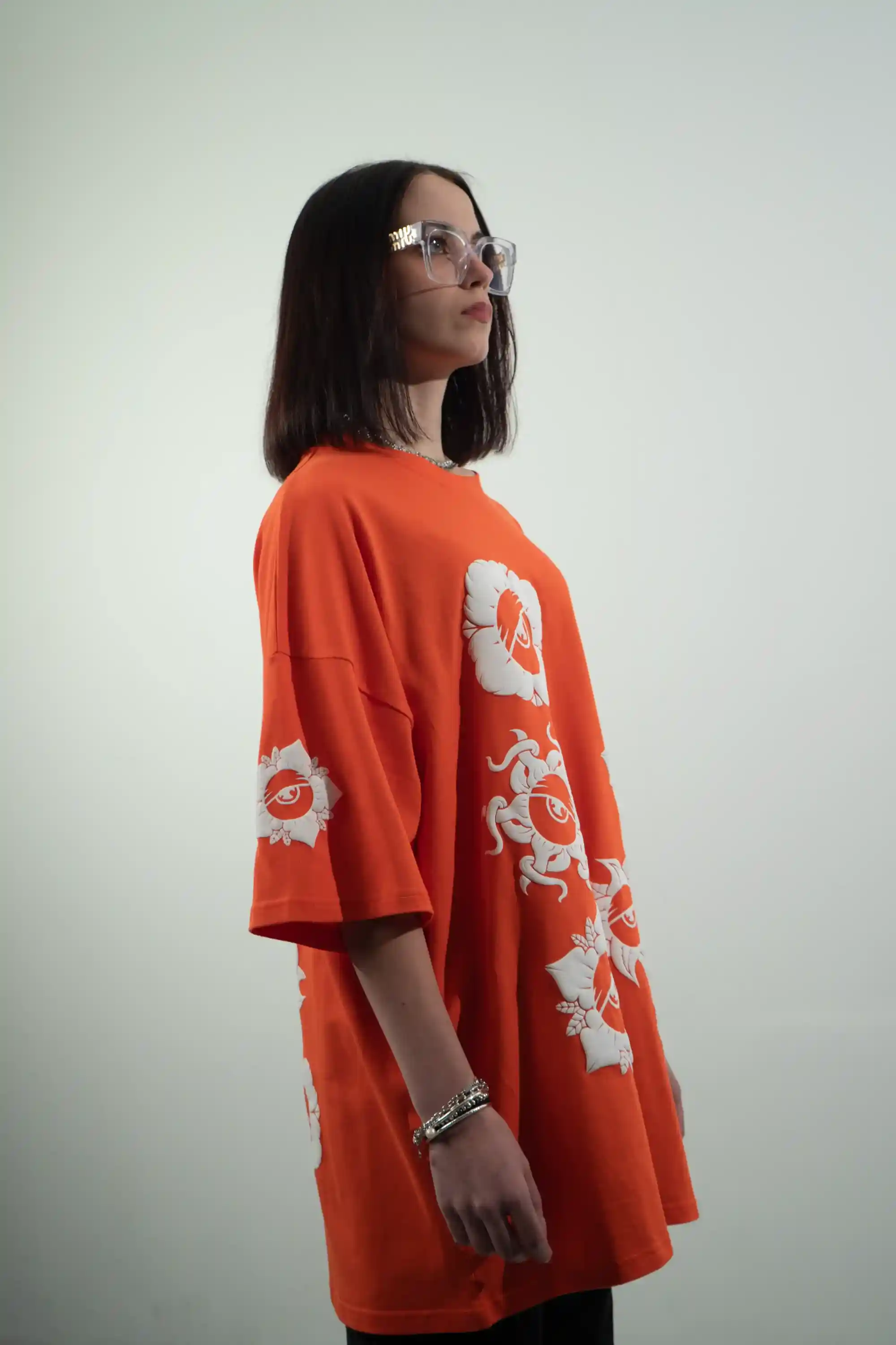 Maglietta Oversize Fiori - Thumbnail